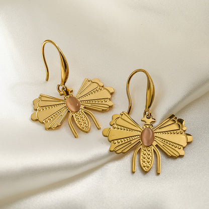 Cute Bee Pendant Dangle Earrings