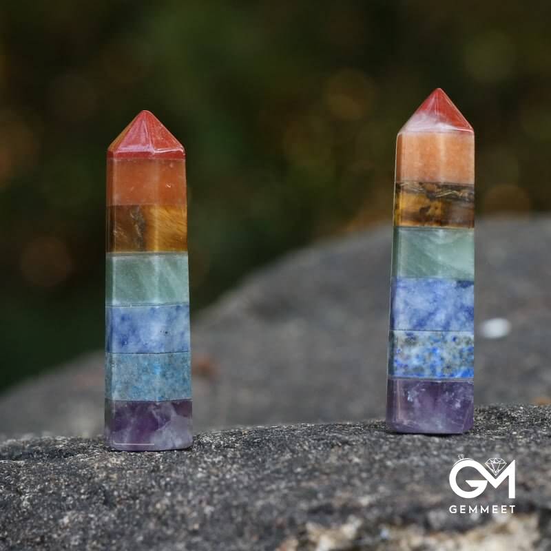 Chakra Hexagonal Column Ornaments Crystal Wands