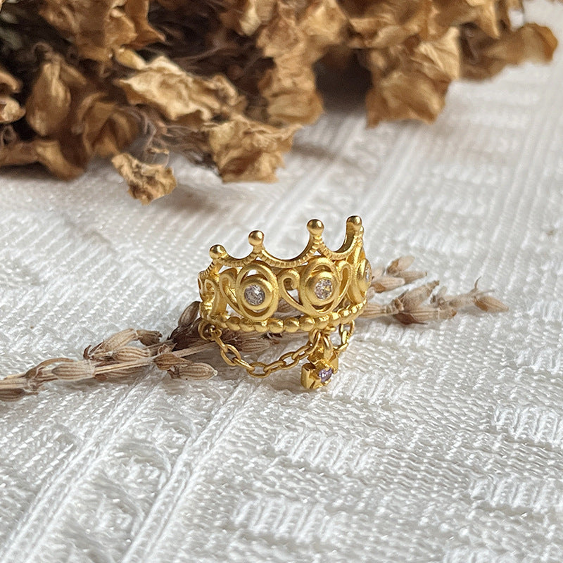 Vintage Exquisite Crown Fringe Ring