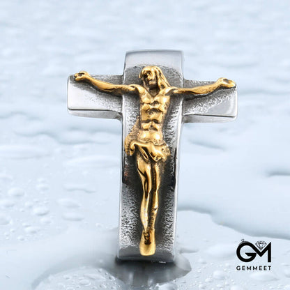 Vintage Personality Cross Men's Alloy Ring