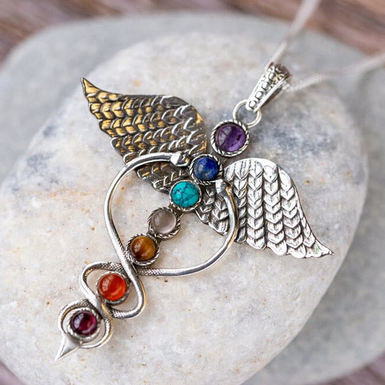 Wing 7 Chakra Healing Necklace