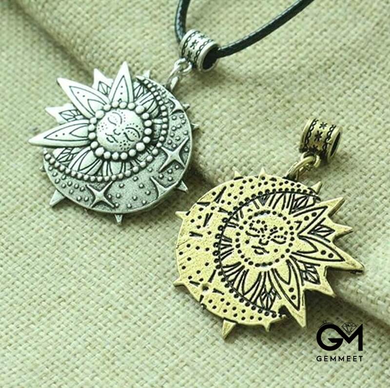 Solar and Celestial Mandala Flower Necklace