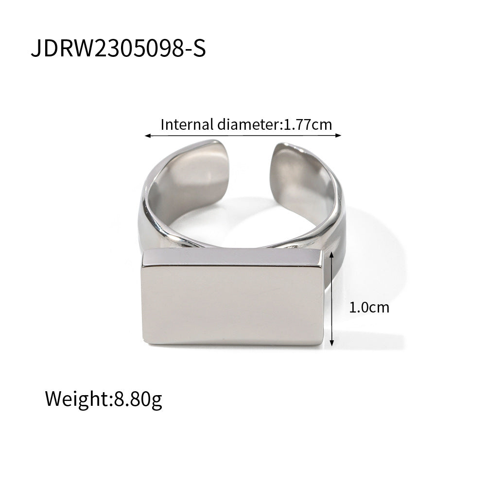 Stainless Steel Rectangular Block Matching Ring