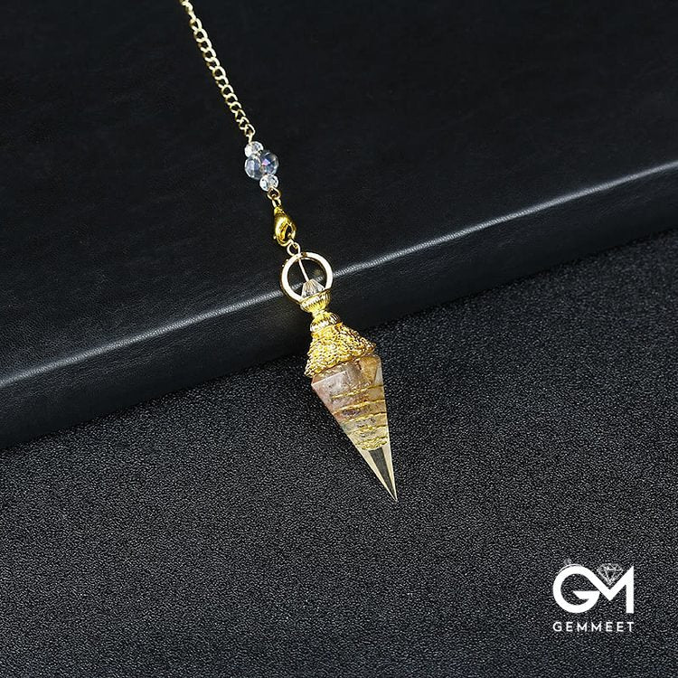 Crystal Resin Hexagonal Pyramid Pendulum