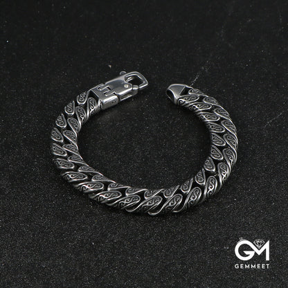 Serpentine Punk Titanium Steel Bracelet