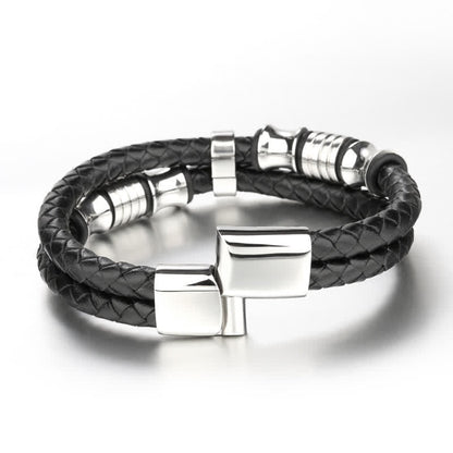 Men's Leather Multilayer Braided Rope Bracelet