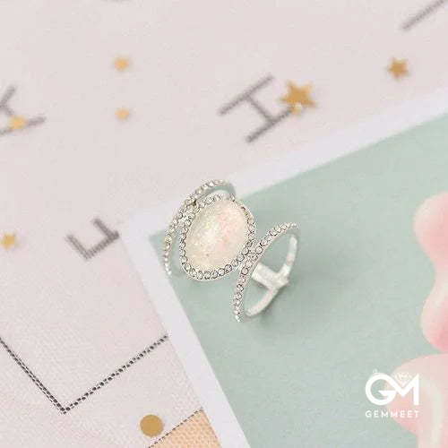 Irregular Moonstone Ring