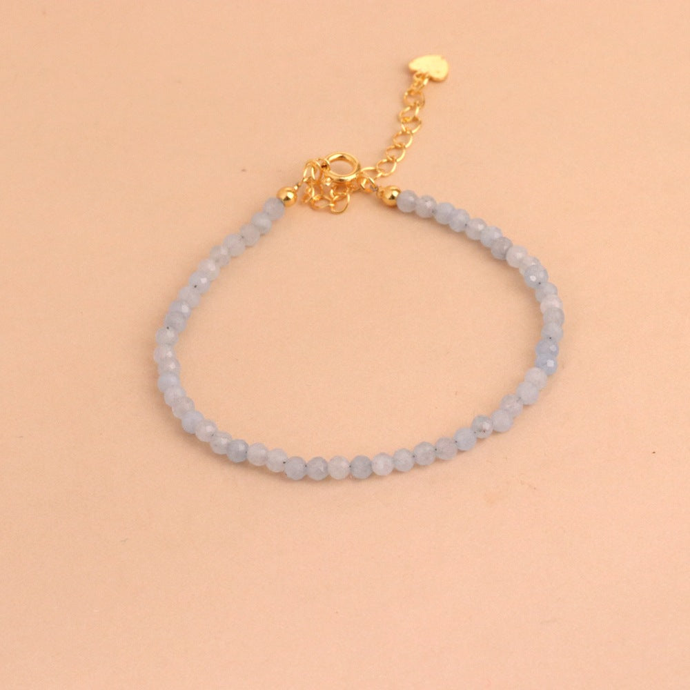 Aquamarine Crystal Simple Bracelet