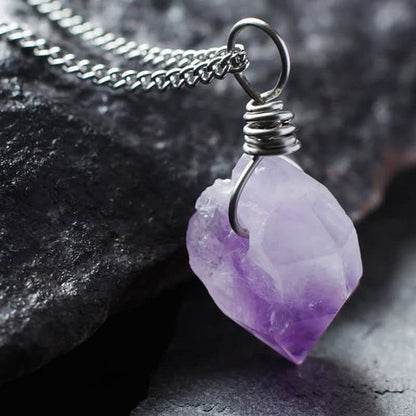 Delicate Amethyst Natural Crystal Necklace