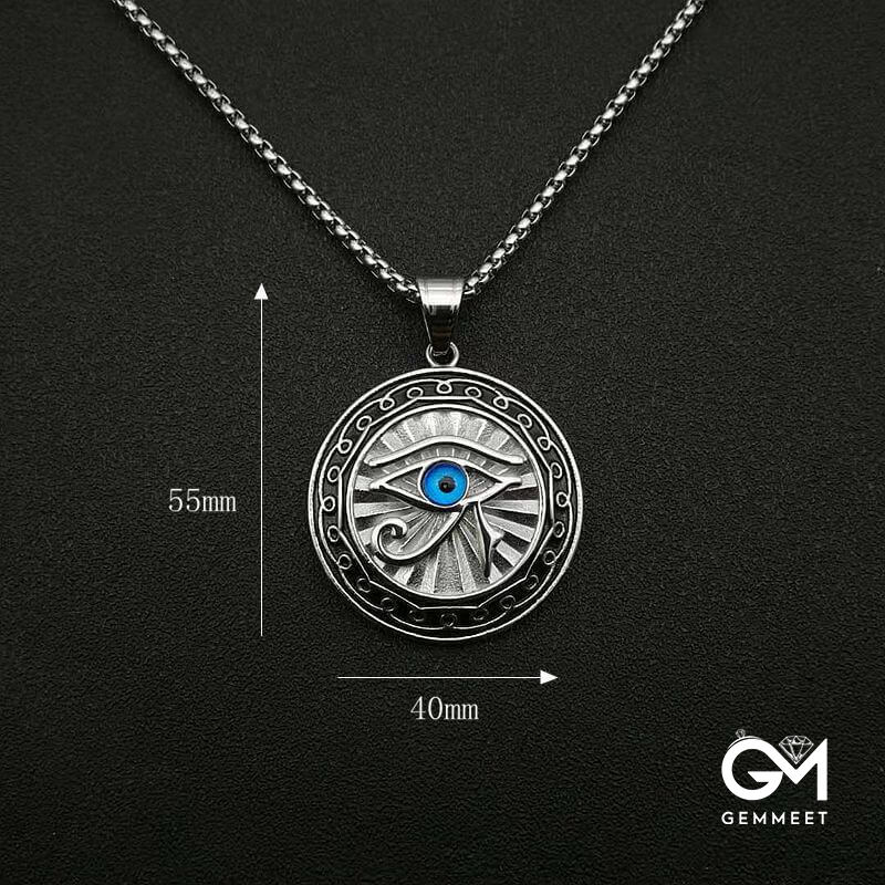 The Eye of Horus Gold Plated Blue Eye Necklace