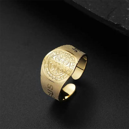 Men's Cross Jesus Ring