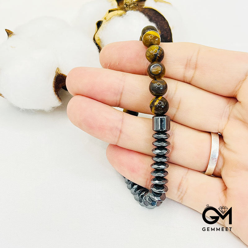 Tiger Eye Hematite Fashion Bracelet