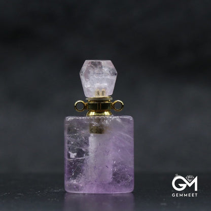 Crystal Perfume Bottle Pendant Necklace