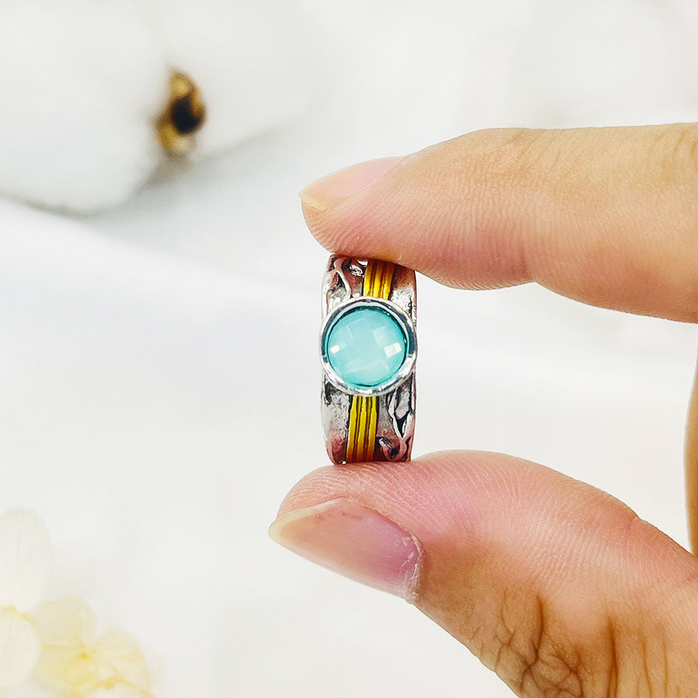 Bohmia Aquamarine Spinner Ring