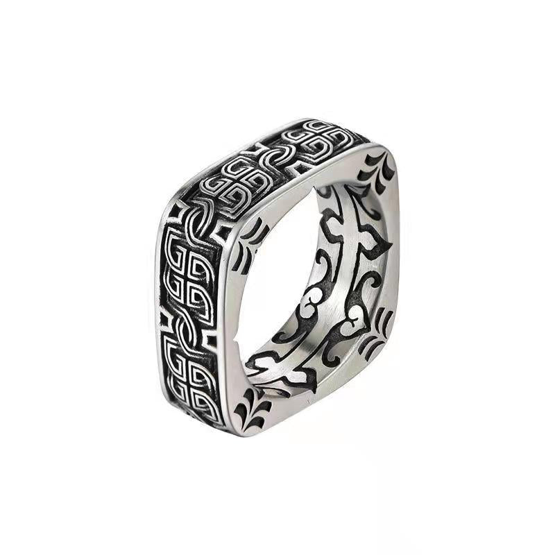 Men'S Retro Circle Ring