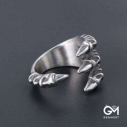 Vintage Dragon Claw Titanium Steel Ring