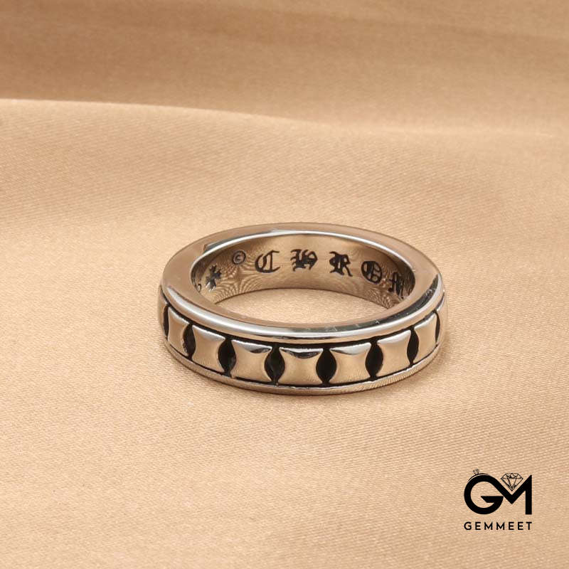 Simple Square Square Retro Trendy Men's Ring