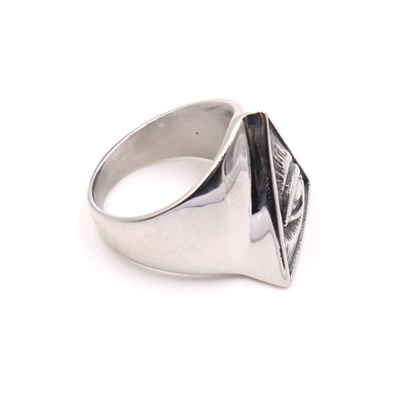 Stainless Steel Evil Eye Ring for Men