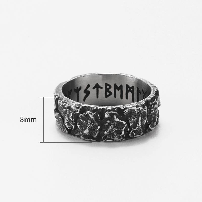 Men's Punk Viking Retro Crack Ring