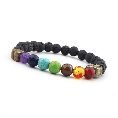 Lava Stone Chakra Protection Bracelet