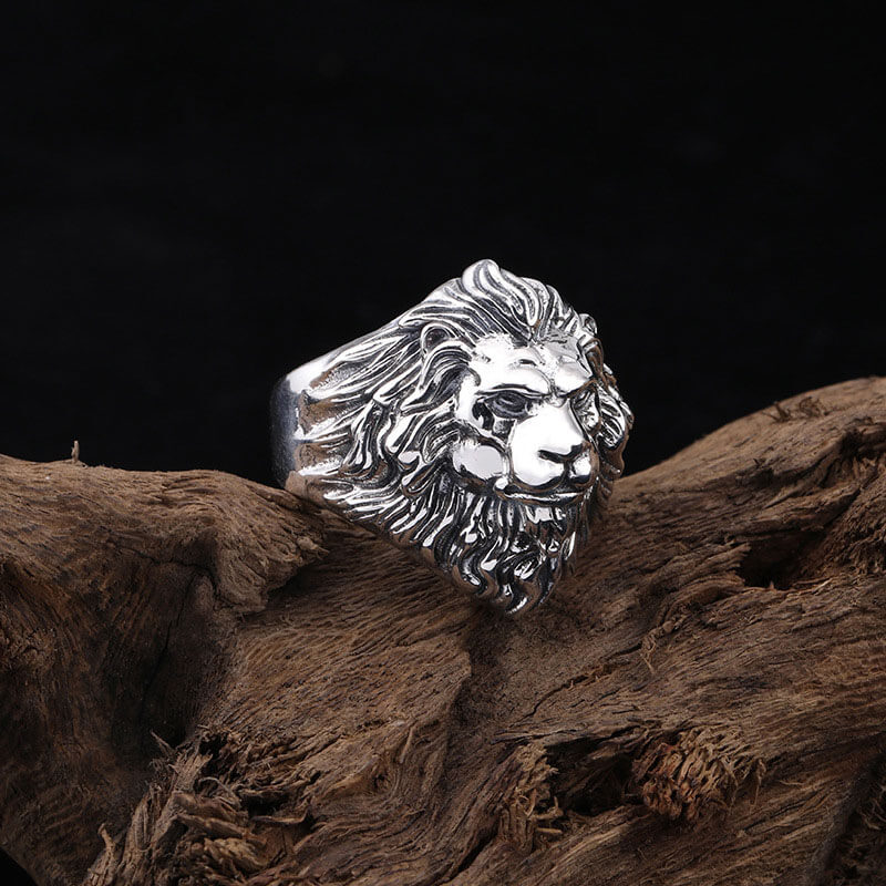 Cool Exquisitely 3D Carved Lion Adjustable Ring