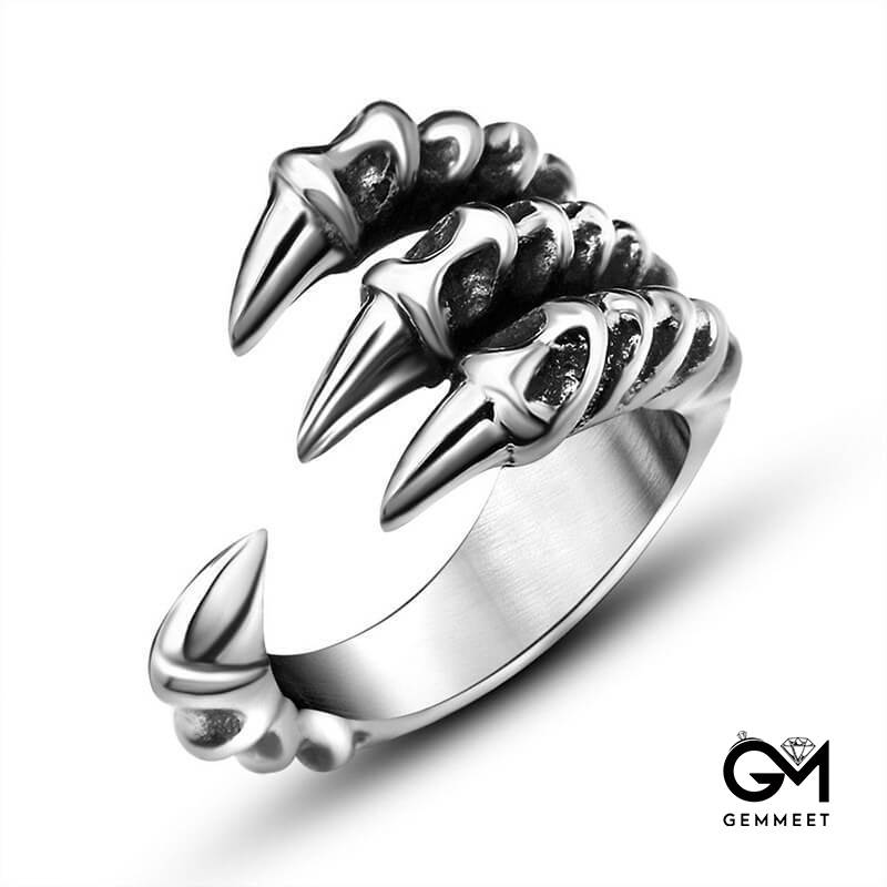 Vintage Dragon Claw Titanium Steel Ring