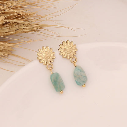 Bohemia Amazonite Stone Bracelet Necklace Earrings