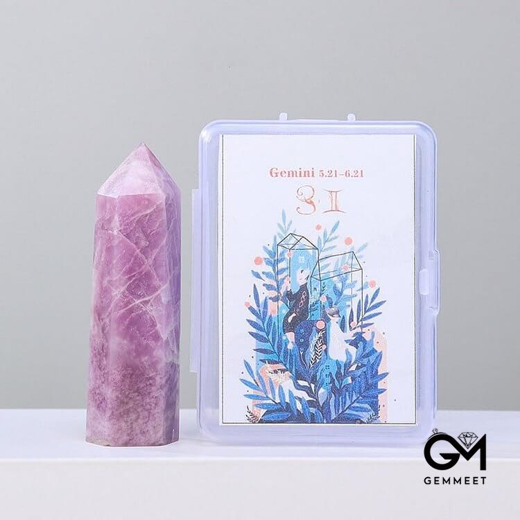 Crystal Wands Pillar Twelve Constellation Set Ornament