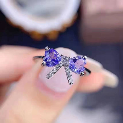 Tanzanite Bow Open Ring