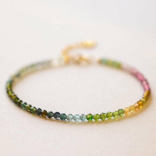 Rainbow After Rain - Citrine with Fluorite Gemstone Bracelet