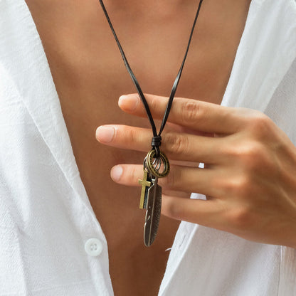 Vintage Feather Necklace