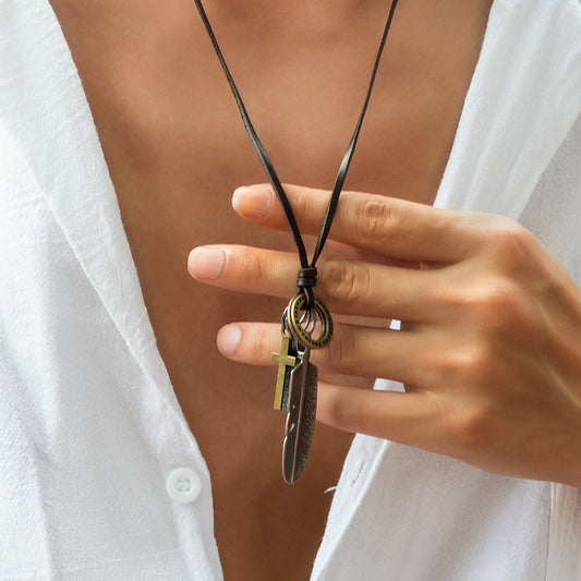 Vintage Feather Necklace