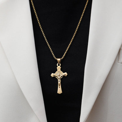 Men's Stainless Steel Christ Cross Necklace