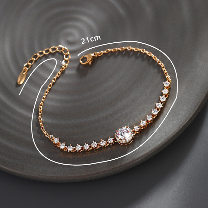 Micro-encrusted Zirconia Exquisite High-end Light Luxury Bracelet