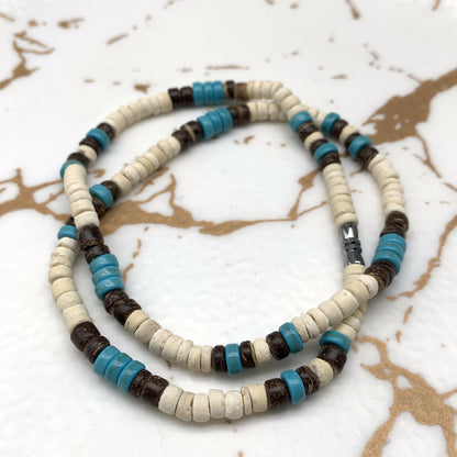 Trendy Coconut Shell Turquoise Necklace