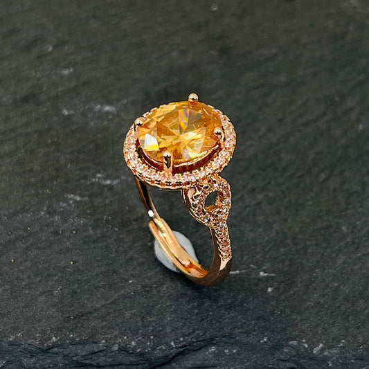 Faxul Morganite and Zircon Ring