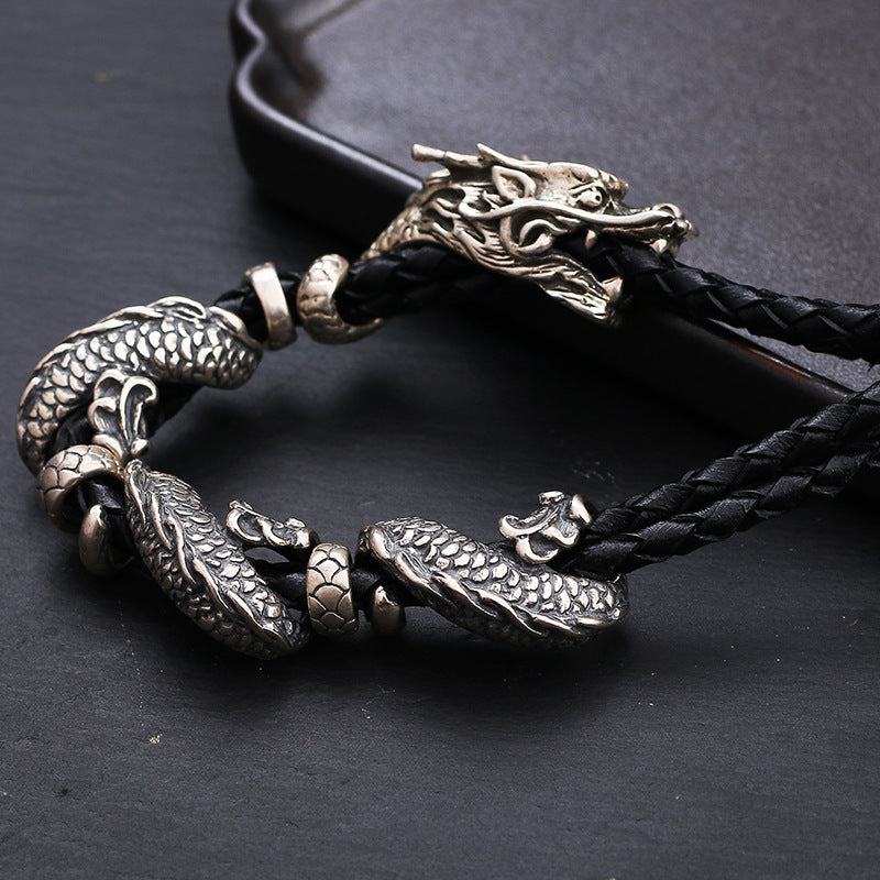 Men's Retro Punk Dragon Bracelet