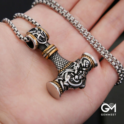 Stainless Steel Viking Amulet Titanium Steel Necklace