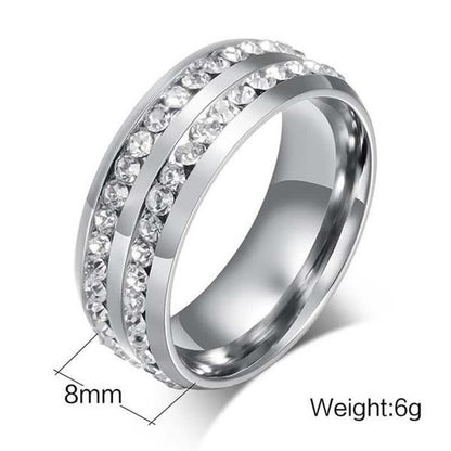 Luxurious Heart Zircon Couple Ring