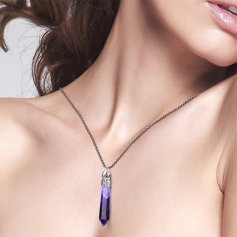 Crystal Bullet Protection Gemstone Necklace