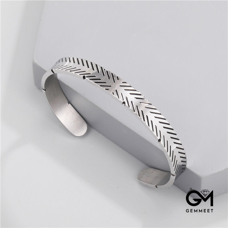 Vintage Titanium Steel Open Bracelet