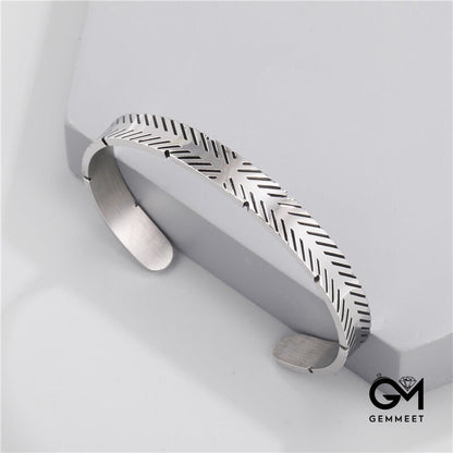 Vintage Titanium Steel Open Bracelet