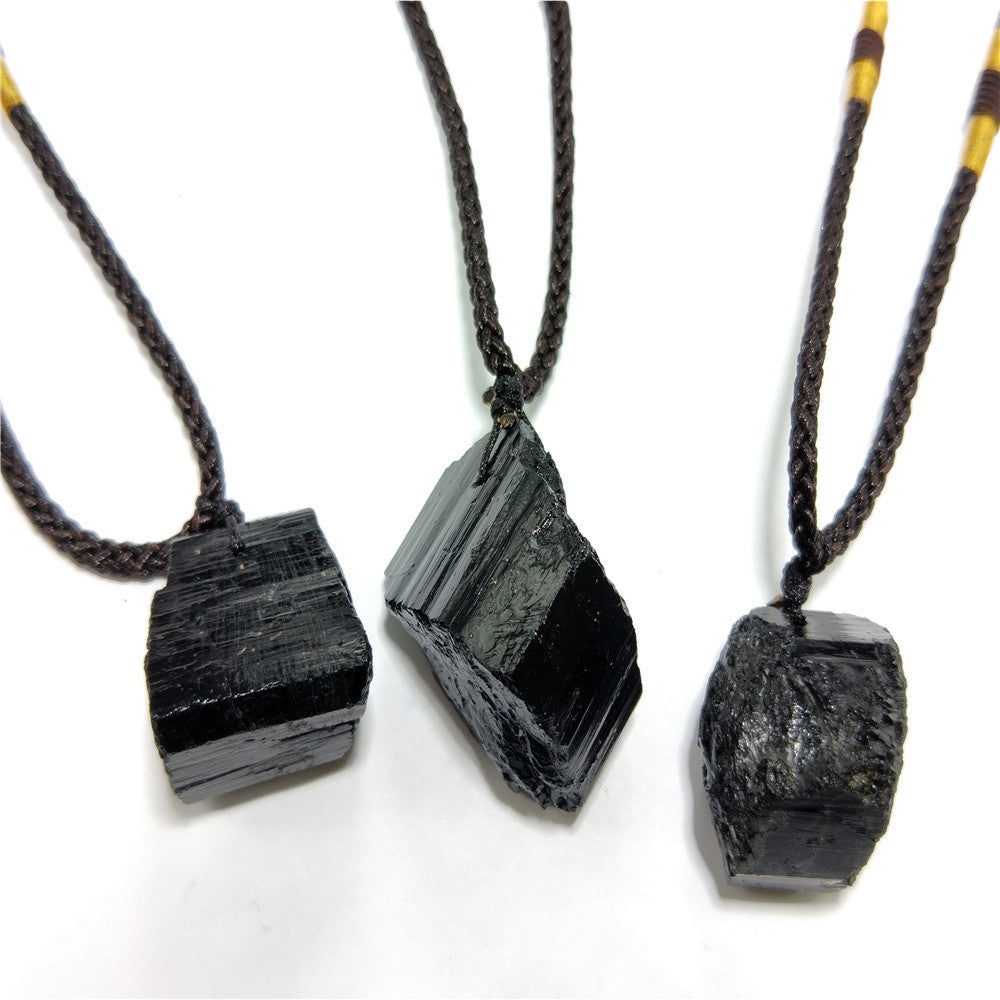 Natural Tourmaline Stone Protection Necklace