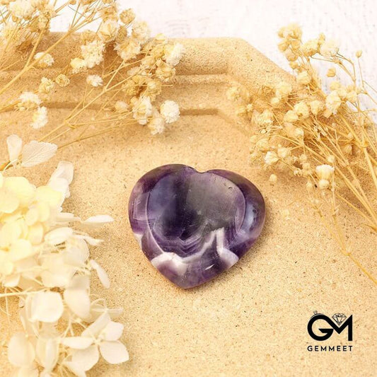 Dream Amethyst Heart Worry Stone