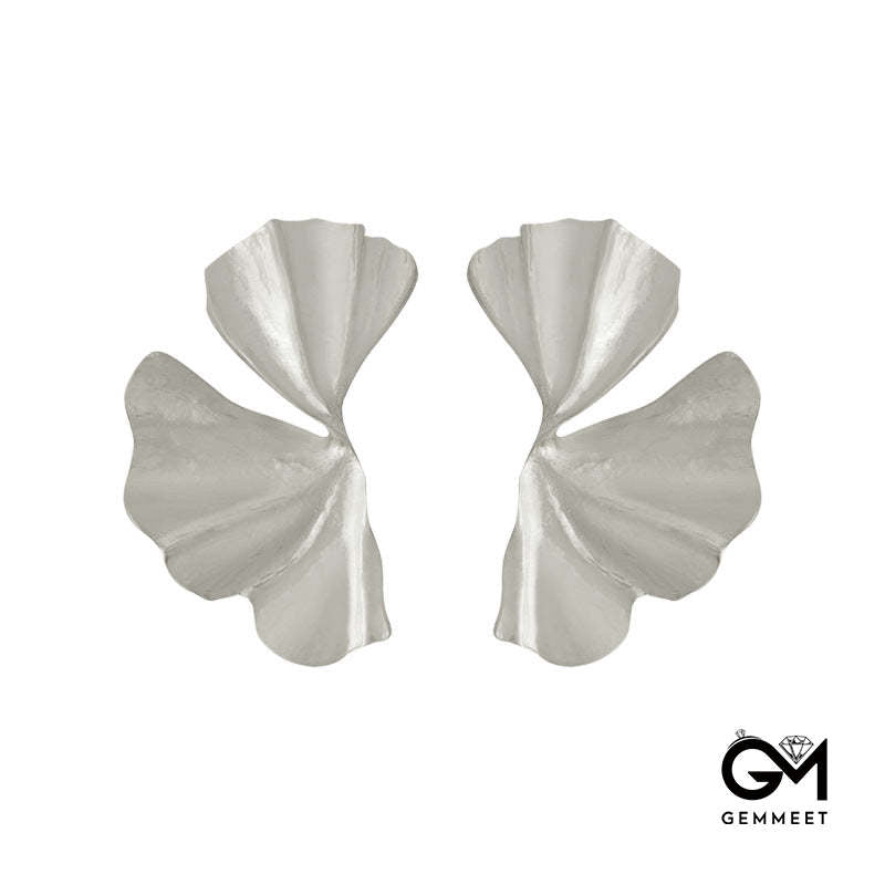 Fashion Temperament Simple Design Sense Ginkgo Leaf Earrings