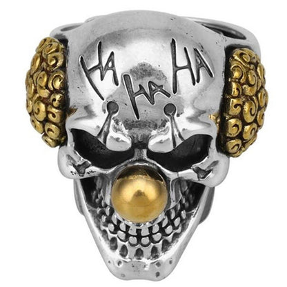 Men's Clown Skull Ring