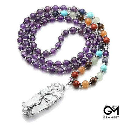 Crystal Chakra Horse-drawn Bead Bracelet