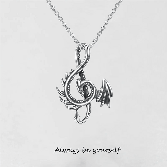 '' Always Be Yourself '' Men's Dragon Necklace