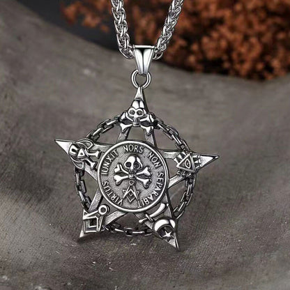 Vintage Rudder Pentagram Hip Hop Pendant