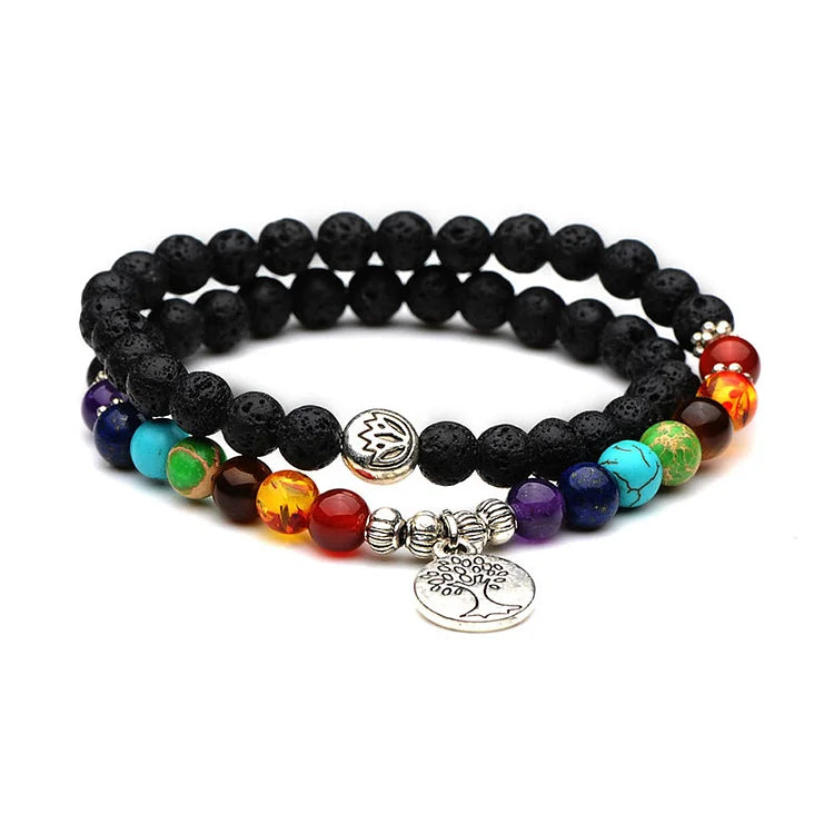 Chakra Tree Of Life Lotus Symbol Bracelet